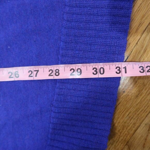 Eileen Fisher 100% Merino Wool Tunic sweater pullover blue cozy casual layer PM - Picture 10 of 13